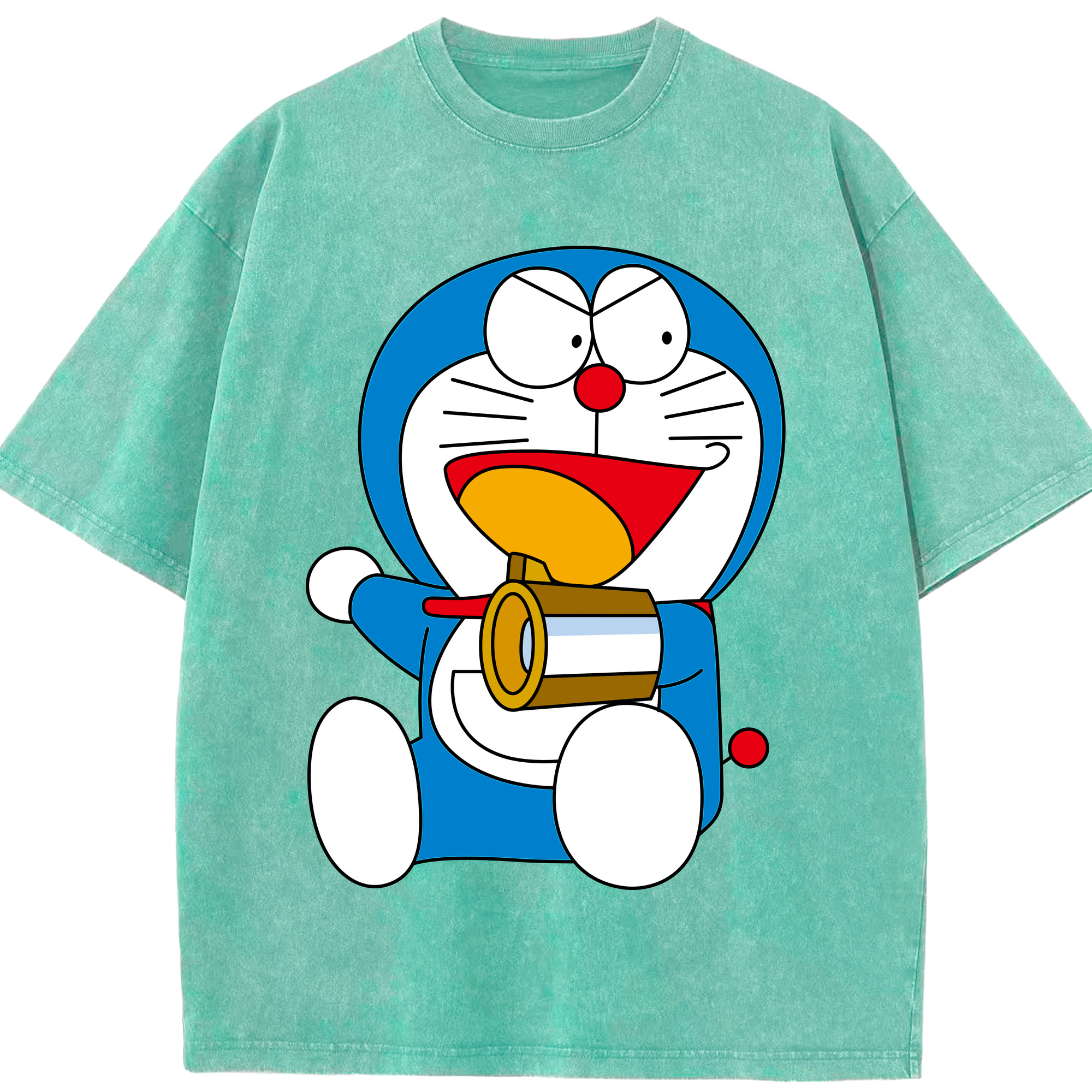 （画像用） ドラえもん Doraemon 綿100% ヴィンテージ風 半袖Tシャツ（フロントプリント）